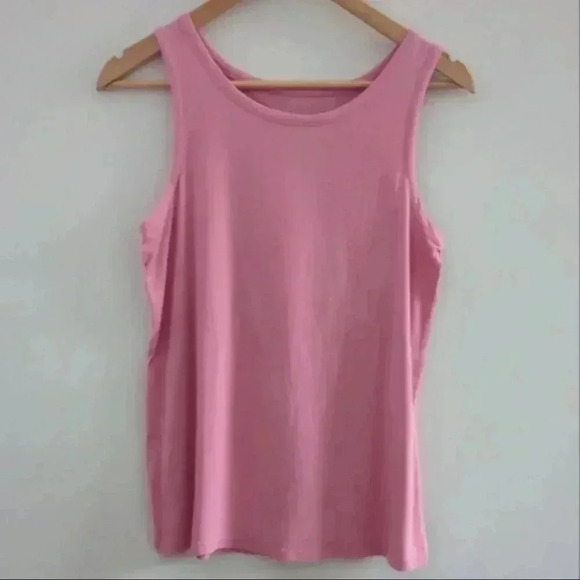 🌴2/$25🌴LIZ CLAIBORNE | Women's Pink Sleeveless Stretchy Oversized Pajama Top - Picture 1 of 3